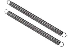 TOP-VIGOR 2Pcs Extension Compressed Spring, 1.2mm Wire Dia, 10mm OD, 150mm Free Length Durable Steel Compression Springs, Small Dual Hook Extended Tension Springs