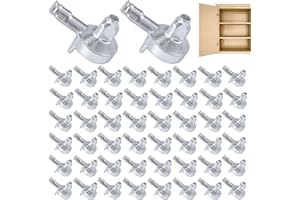 Tinoaly 50pcs Shelf Pegs Compatible with IKEA Billy Bookcase (Part 131372), Alloy Shelf Support Pins Cabinet Pegs Replacement Bookshelf Accessories (Silver)