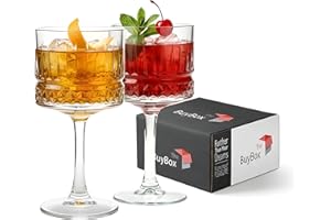 GOSOYO Copas vintage Coupe (500 ml), champán, cóctel, martini, Aperol Spritz, copas de vino, cristalería de tallo largo (2 unidades)