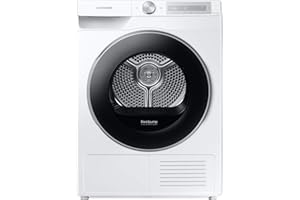 Samsung Series 6 DV90T6240LH/S1 with OptimalDry™, Freestanding Heat Pump Tumble Dryer, 9 kg, White, A+++ Rated