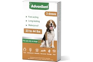 ADVANLLENT Natural Spot on Flea and Tick Treatment for Dogs, Flea and Tick Prevention for Dogs, Dog Flea Treatment, Fast Acting & Waterproof, 3 Pipettes (11-20kg Medium Dogs)