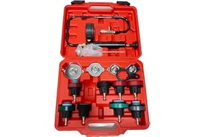 ENNJING Coolant Pressure Tester Kit-Radiator Pressure Tester Kit, Vacuum Cooling System Tester Master Tool Kit, Fit Most European and Japanese Vehicles (15 Pcs)