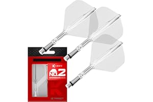 Target Darts K-Shift N. 2 Integrato Voli e Alberi | K Shift N. 2 Volo e Albero Sistema, Bianco/Trasparente/Nero – K-Flex Corto/Intermedio/Medio Shift Girevole Base, Professionali Freccette Accessori - 1