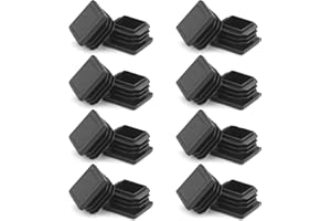 JRSHIRLEYLTD 16 Pezzi Tappi Lamelle 30x30 mm Tubo Quadrato,Nera Tappi Lamellari,Plastica Inserti Tubo Rettangolari,Tappi Sedie Antiscivolo Gambe,Mobili Cappucci Protettivi,per Mobili
