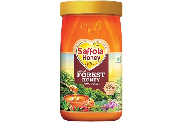 Saffola Honey Active, Made with Sundarban Forest Honey, 100% Pure Honey, No sugar adulteration, Natural Immunity booster, 1kg