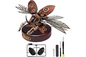 ROKR Zestawy modeli burzy dla dorosłych do budowy - metalowe puzzle 3D - ABS i metalowe pąki, figurka owadów, steampunk, dekoracja, pomysł na prezent dla kolekcjonerów zabawek, mężczyzn i kobiet