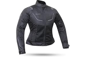 DEGEND BREEZE LADY | Chaqueta Moto Mujer para Verano con Protectores PU + Forro Impermeable Desmontable | Homologada - 4 Colores/XS-3XL