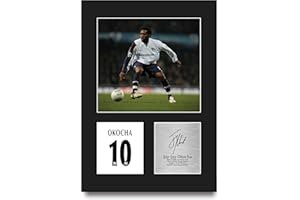 HWC Trading Jay-Jay Okocha Bolton Wanderers Gifts Printed Signed Autograph Picture for Football Fans and Supporters - A4 Portrait