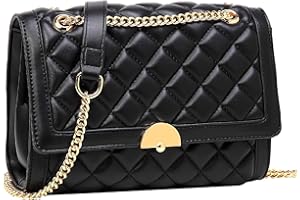 Kasgo Borsa Donna Piccola Borsa Tracolla Donna Pelle PU Borsa Spalla Donna Borsa a Mano Elegante Borsa da Sera con Catena a Tracolla Regolabile Borse Donne per Feste, Shopping, Appuntamenti, Nero