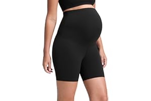 CRZ YOGA Women's Butterluxe Maternity Shorts Over The Belly - 4"/6"/8" Over Bump Yoga Sports Biker Shorts Pregnancy Leggings