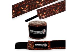 CUSTOM SPORTS CRAFT Boxing Wraps Premium Hand Wraps Boxing Wrist Protection MMA Gloves Training with Hand Wraps Inner Gloves Airy Boxing Gloves Men, Boxing Gloves Elasticated Thumb Loop Martial Arts Bandages 4.5m
