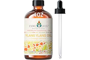 EVOKE OCCU Ylang Ylang Huile Essentielle 118 ml, Pure Ylang Ylang Huile pour la peau cheveux Aromathérapie Diffuseur de parfum DIY- 4 FL Oz