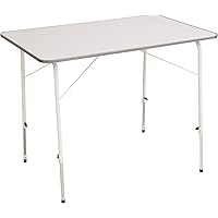 greemotion Campingtisch in Weiß, höhenverstellbarer Tisch, ca. 100x56-76x67 cm