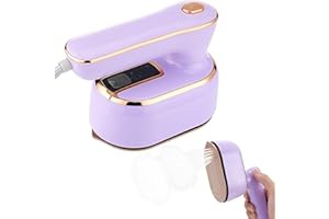 HYNXM Travel Steam Iron, 1090W Foldable Mini Steam Iron Handheld, Travel Steamer for Clothes Supports Wet and Dry Ironing, 15s Fast Heat Up, Portable Steamer Iron for Home and Travel