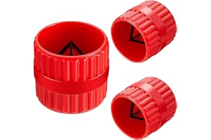 NOTHERS GZkushi 3 PCS Rohrentgrater, Rohrreibahle Universal Entgrater für 5-38mm Kunststoffkörper und Metallrohre (Rot)