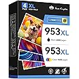 Toner Kingdom 953 XL 953XL Ink Cartridges Multipack Remanufactured for HP 953XL Ink Cartridges Compatible with HP Officejet Pro 7720 7740 7730 8710 8720 8210 8715 8725 8730 (Black Cyan Magenta Yellow)