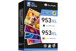 Toner Kingdom Cartuchos 953XL 953 XL Compatible para HP 953XL Pack Compatible con HP Officejet Pro 7740 7720 8710 8715 8210 8718 8720 8725 8730 7730 8740 8218 8728 8719 (Negro Magenta Amarillo Cian)