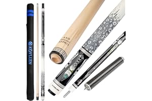 ‎KONLLEN KONLLEN Billardqueue-Stick mit niedriger Ablenkung, mit Verlängerung und Koffer (10,5 mm, 11,5 mm, 12,5 mm Tigerspitze, XTC-Hülse, 3/8 x 8 radialer Stift, 147 cm Länge)