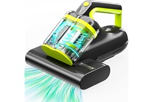 HYCHIKA BETTER TOOLS FOR BETTER LIFE Odkurzacz roztoczy do materacy – 15 kPa odkurzacz roztoczy ze światłem UVC, ultradźwiękowy, gorące powietrze 60°C, odkurzacz do materaca, podwójny cyklon, usuwa 99,2% alergenów na materace, łóżka