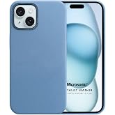 Microsonic Apple iPhone 15 Plus i&ccedil;in Kılıf Metalist Leather Mavi [iPhone 15 Plus ile Uyumlu Kılıf - Mavi]