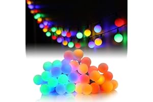 HOTLIKE Guirnalda Luces, Cadena de Luces 5M 50 LED, 2 Modos, Fairy String Light PilasLuces Decoración para Navidad Interior y Exterior, Habitacion, Jardín, Boda, Fiesta (Multicolor)