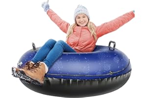 RIGWIG ELECTRONICS RigWig Snow Tube, Inflatable Snow Sled for Kids and Adults Heavy Duty Snow Tube, XXL Size for 50 Inch,