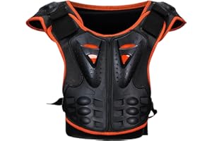LUCKXING Children's Motorcycle Jacket Chest Vest Protection Motocross Sports Chest Motorcycle Vest Chest Racing Guard for 4-15 Years Old Children for Riding Skating Scooter Skiing