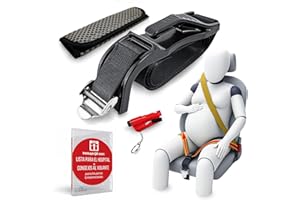 ELISPACES Cinturón Embarazada Coche Homologado CE. Adaptador de Seguridad con Hebilla Metálica + Pack Hombrera -Herramienta 3 en 1- Lista Hospital y Guía de Consejos. Regalo Ideal para Futuras Mamás