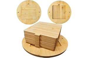 ArtBeek Pottery Wheel Bat 30,5 cm Töpfer-Fledermaus-Räder mit 10 Sets 17,8 cm quadratischen Innenschlägern. Keramik-Töpferei für Töpfer und Ton, mit 2 Packungen Muttern, Bambusschläger, wasserdichte