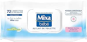 Mixa Bebe Lingettes Au Lait De Toilette Fibres Vegetales Hypoallergenique Lot De 12 X 72 Lingettes Amazon Fr Bebe Et Puericulture