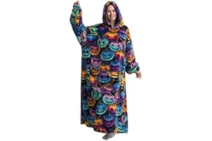 KAWOJA Verlängert Übergroße Hoodie Decke,Kuscheldecke mit Ärmeln und Taschen,Superweiche und Warme Flanell TV Decke mit Kapuze