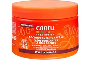 Cantu Crème Définition de Boucles, pour Cheveux Naturels, au Beurre de Karité et Noix de Coco, 340 g (l’Emballage Peut Varier)