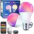 Lepro B1 AI Smart Bulb B22, Bayonet Smart Light Bulbs That Works with Alexa, Music Sync, LLM AI Generated Lighting, APP & Voice Control, Bluetooth & WiFi Bulb, RGBCCT Dimmable LED Bulbs, 2 Packs