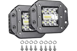 PICAA Faro di Lavoro Led 12v 24v, 2pcs 5 pollici 42W Proiettore LED Auto Luci di Lavoro Lampada da Lavoro per Camion Trattore 4x4 ATV SUV Moto