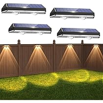 Lampe Murale Solaire 8/6/4/2 Pièces * De Terrasse Extérieures à 6 LED, Lumière Murale Pour Cour, Rue, Clôture, Garage, Jardin Décoration