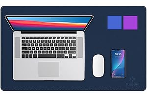 K KNODEL Desk Mat, Office Desk Pad, PU Leather Desk Blotter, Laptop Desk Mat, Waterproof Desk Writing Pad for Office and Home, Dual-Sided