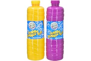 BUBBLEKIDZ BUBBLE KIDZ 1 Litre Bubble Mixture Liquid Solution Refill Bottle with Bubble Wand included