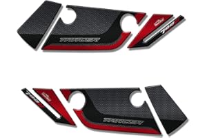 Resin Bike Adesivi Moto Compatibile con Yamaha Tracer 700 2016 2020. Protezione Paramani da Urti e Graffi. Coppia Adesivi Resinati con Effetto 3D - Finitura Rosso Metallizzato