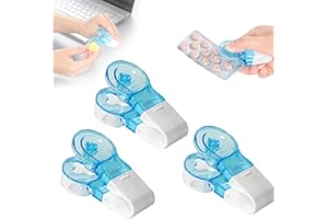 SAKEMA Pilulier portable, petit dissolvant de distributeur de pilules, outil de retrait de médicaments sans contact, facile à retirer les pilules de l'emballage (3 pièces)