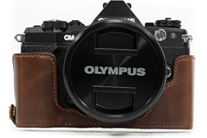 MegaGear Ever Ready skórzany aparat półetui kompatybilne z Olympus OM-D E-M5 Mark II