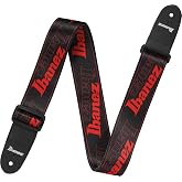 IBANEZ Strap Design Black, Red Ibanez Logoları