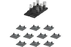 StealthMounts Schubladenstock ¼ Stecknusshalter - 10 Stück | Modularer Werkzeugkasten-Organizer für professionelle und Heimwerker | Spritzgegossenes TPE | Hergestellt in Großbritannien