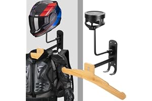 Motorcykeltillbehör för biker – 2-i-1-väggfäste för hjälm och jacka – snygg hjälmhållare i dödskalledesign