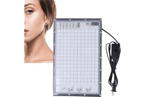FABATER Lampade Abbronzanti, Lampada per Fototerapia Portatile a Luce Blu da 100 W 192 LED, Macchina per Abbronzatura Viso e Corpo a Casa, Dispositivo di Bellezza per la Cura della Pelle