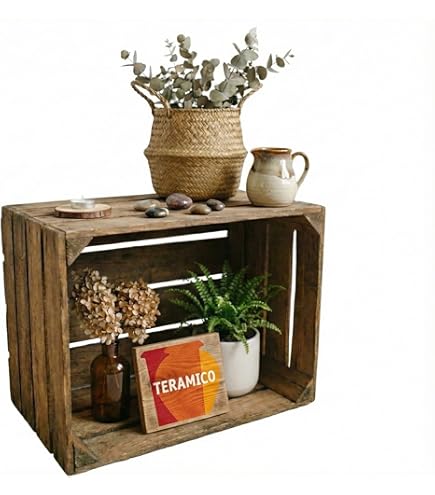 Set van 12 zwarte houten kisten met middenplank als schoenen- of