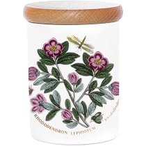 Portmeirion Luftdichte Vorratsdose Mit Holzdeckel – 10 Cm, Steingut, In Verschiedenen Botanic Garden Motiven