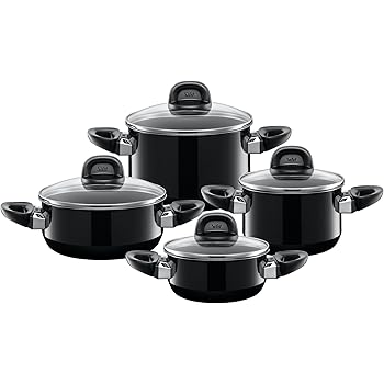 Silit Modesto Topfset 4-teilig mit Glasdeckel, Silargan