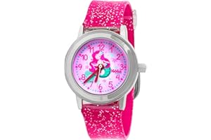 Kiddus Orologio Bambina, Analogico a partire da 4 anni, Regalo per Bambine con Glitter, Contiene Esercizi per Imparare a Leggere L'ora, Aprendimento Bimba