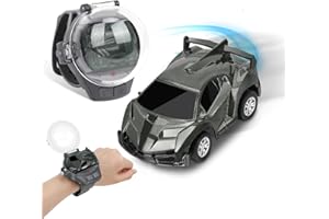 Zoomarlous Remote Control Car Watch Toys, 2.4 GHz Wrist RC Racing Car Watch, Mini RC Car Watch for Boys, Interactive Car Game Toys, Birthday Gifts for Boys and Girls (Black)