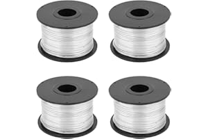 OUMEFAR 4 pièces 110 m 0.8mm Fil de Cravate en Acier attachant Le Fil de Cravate d'armature pour Machine de Liage Automatique